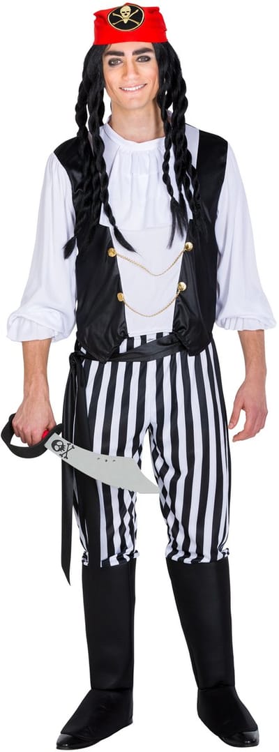 dressforfun - Herenkostuum piraat Captain Stijfbeen S - verkleedkleding kostuum halloween verkleden feestkleding carnavalskleding carnaval feestkledij partykleding - 300696
