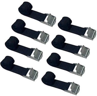 8 stuks sjorriemen 65 cm - spanriem voor fietsen, motorfietsen, en bagage tot 100 kg