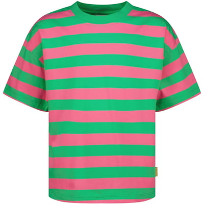 Vingino Girls Basic Stripe Tee T-shirt Island Green Taglia: 10 | T-shirt Outlet | kids | Verde