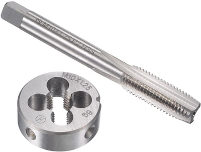 Allecto - Metrische tap- en matrijzenset - Heavy-duty gereedschap - M10 x 1,25 mm - Voor doe-het-zelf en reparatie - Optimale resultaten - Geschikt...