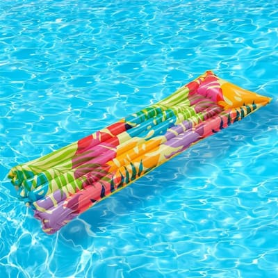 Opblaasbaar Zwembadbed - Drijvend Loungbed - Ontspannen op water - Ergonomisch ontwerp - 178 x 68 cm - Meerkleurig
