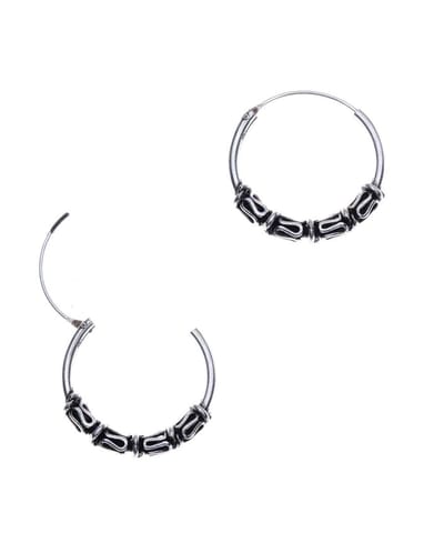 WeLoveSilver - zilveren Bali oorringen - slingermotief - 20 mm