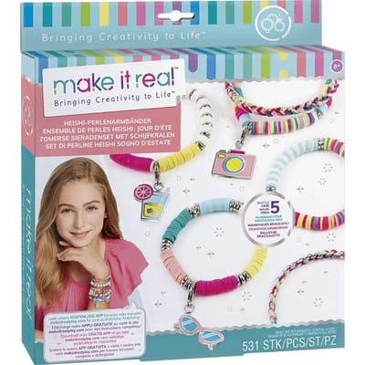 Make It Real - Heishi Summer Days Jewelry - Sieraden maken voor kinderen - Vanaf 8 jaar - Lansay