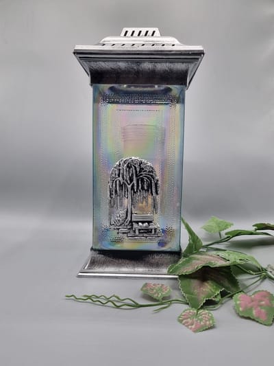Herdenkingslicht - R/498a - Zilver - Treurwilg - Grafkaars - Graflicht - Graflantaarn - Grafdecoratie