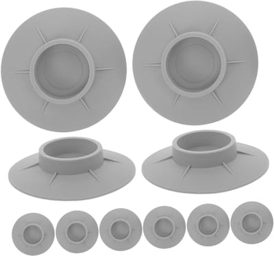 Stabilisatiepads Wasmachine - Antislip Matten - Trillingen Dempen - Zacht TPU Vinyl - 12 Stuks Set - Grijs