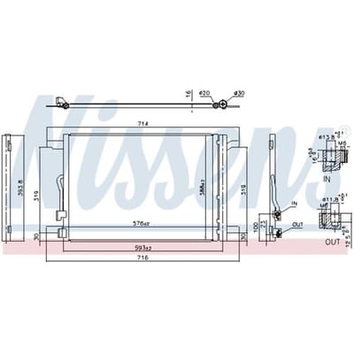 Condensator, airconditioning NISSENS 940870
