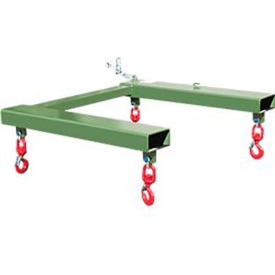 Bauer Big Bag Traverse TBB-W, voor vorkheftruck, L 900 x B 945 x H 365 mm, tot 1250 kg, staal, reseda groen