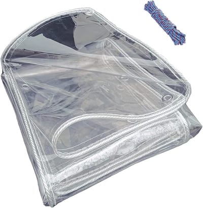 Afdekzeil Transparant - Regenbestendig Doek - Buiten Beschermen - Verdikt Kunststof - 3 x 3 m - Helder