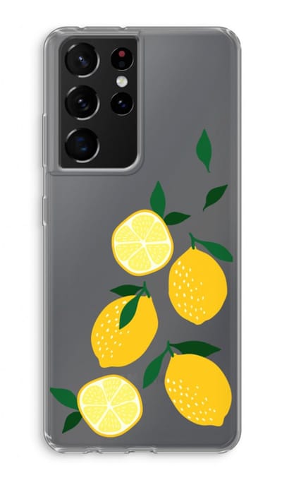 Case Company® - Hoesje geschikt voor Samsung Galaxy S21 Ultra hoesje - You're my lemon - Soft Cover Telefoonhoesje - Bescherming aan alle Kanten en Schermrand