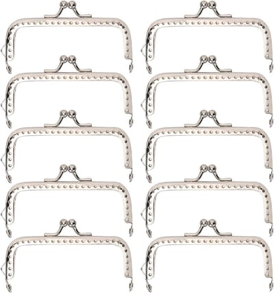 10 Stuks Metaal Handtas Frame, 8.5 cm, Retro Sluiting voor Clutch en Portemonnee, Ideaal voor DIY Creaties en Handwerk Benodigdheden