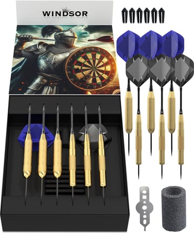 Windsor Dartpijlen Set - 23 & 24 Gram - Flight protectors - Slijper