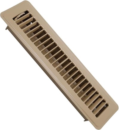 Vloerregister - Ventilatie rooster - Luchtstroom regelen - Roestbestendig staal - 2x12 Inch - Bruin