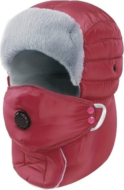 Bovista Wintermuts - Heren - Dames - Volwassenen - Muts - Ski Mask - Bivakmuts - Balaclava - Ski Masker - Face Mask - Full Face Mask - Winter Masker - Zonder Bril - Rood