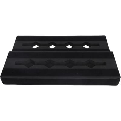 Gitaarpedaalbord EVA Antislip Draagbaar Modulair Gitaareffecten Pedaalbord Ondersteuning voor 6 tot 10 Effectpedalen black