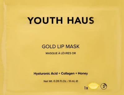 Youth Haus Gold Lip Mask - Hydraterend & Verjongend Lippenmasker met Hyaluronzuur, Collageen & Honing