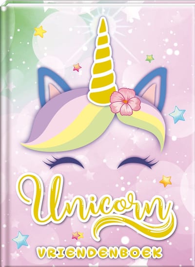 Unicorn vriendenboek - 80 Pagina's - Harde Kaft Met Gouden Glitter