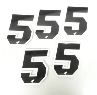 Autocollant stickers UFO pour Auto Numero 5 noir 130x95mm Neuf
