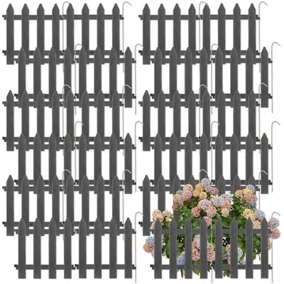 Tuinhek Grafiet Tuinrand 30x30 cm 20 stuks - Perkhekje - Gazonrand - Tuinhekje