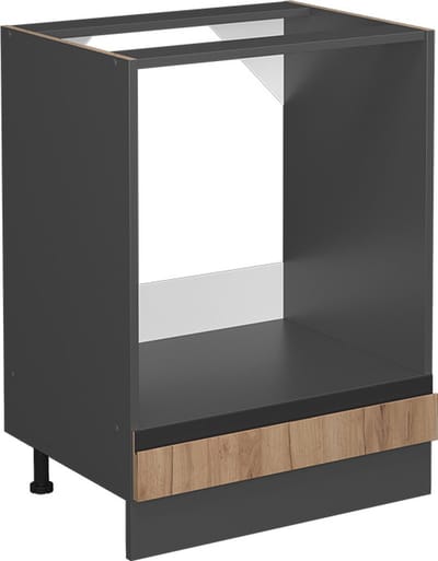 Vicco R-Line Ovenombouwkast – 60 cm J-vorm, zonder werkblad Krachtige eik goud