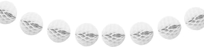 Pompom Slinger - Honeycomb - Wit - 2,5m - 8 stuks - Vlag - Paasfeest - Vintage - Geboorte - Bruiloft - Feest - Verjaardag - Babyshower - Birthday party - Tuin - Decoratie - Babykamer - Kinderkamer