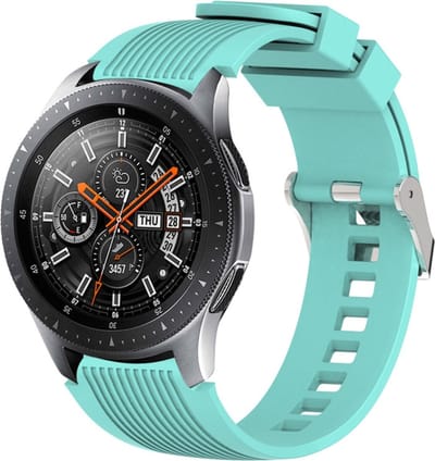 Siliconen bandje - geschikt voor Huawei Watch GT Runner 2 / GT 2(e) 46 mm / GT 3 / 4 / 5 (Pro) 46 mm / Watch 3 (Pro) / Watch 4 (Pro) / GT 6 (PRO) 46mm - mintgroen