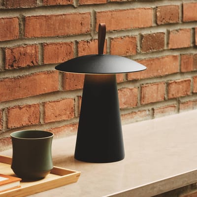 Nordlux LED tafellamp Ara To-Go, aluminium, zwart