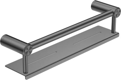 Owen & Finch Care Planchet | Wandplank | Met Handgreep Brushed Gun Metal PVD 450mm