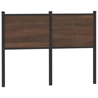 vidaXL Vervangend hoofdbord 120 cm bewerkt hout en staal bruin eikenkleurig