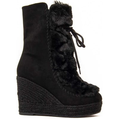 Bottine compensée pour femme.  Montevita  Bottavita21  94002 37 noir