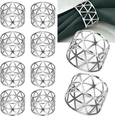 Decoratieve Servetringen Zilver - 10 Stuks Metaal voor Bruiloft en Feest