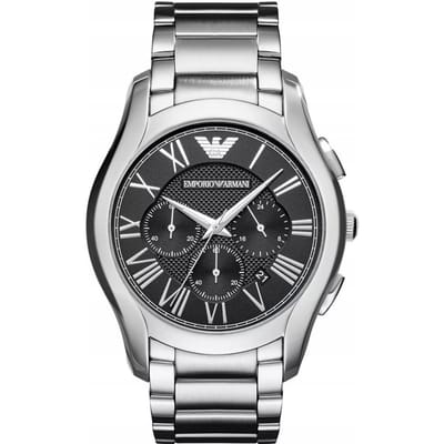Emporio Armani AR11083 Chronograaf Zwarte Wijzerplaat Herenhorloge 44mm zilver