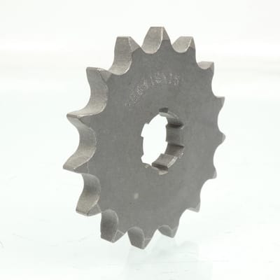 Pignon de sortie de boite France Equipement pour Moto Yamaha 125 DTMX 1976 à 1982 15 dents pas 428 Neuf