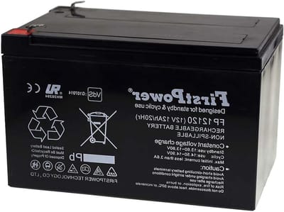 Lood-Gel Accu - Oplaadbare Batterij - Energie Opslag - Onderhoudsvrij Systeem - 12Ah 12V - Zwart