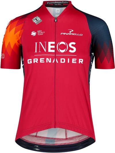 BIORACER Ineos Grenadiers - Fietsshirt Officieel 2023 - Dames - Rood - Korte Mouw - Ademend & Aansluitend - Maat XXL