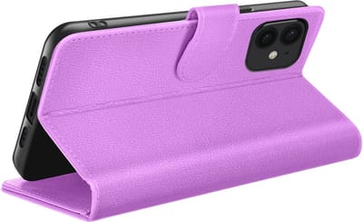 Zanae, Hoesje geschikt voor iPhone 12 mini - Wallet Case & Magneetsluiting, Paars
