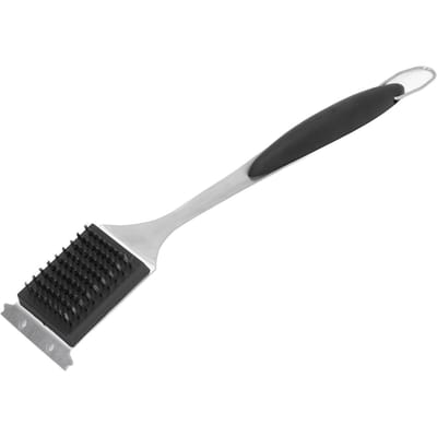 Brosse Grattoir Barbecue Manche Long Acier Inoxydable Argent Nettoyage Sans Rayures Portable pour