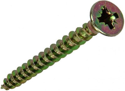 Houtschroeven. Spaanplaatschroef 4,0 X 30 mm.lang. Verzinkt. 60 stuks. Platkop-kruiskop-pd-2. Sam.