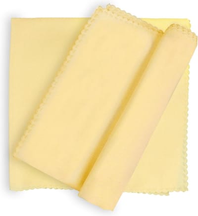 JGS ® Natuurlijke Stof Servetten Set van 20 met Elegante Kant Afwerking voor Feestelijke Gelegenheden