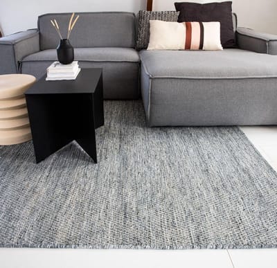 Vloerkleed Gerecycled Materiaal Ciro Grijs op=op - 200 x 300 cm - (L)