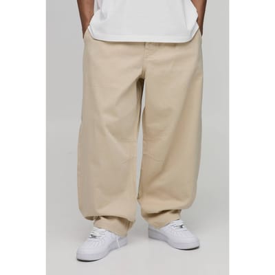 Ballonmodel Broek Met Applicatie Patch In Twill | Ecru | Size 28