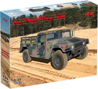 ICM Modelbouwpakket Auto - 35436 Hummer Humvee M1097A2 Cargo Carrier - Panzerwagen Plastic - 1:35 - Modelbouw
