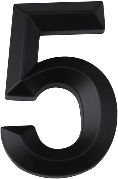 Huisnummer Cijfer - Adres Sticker - Deur Decoratie - Zelfklevend - 7 Cm Hoog - Zwart