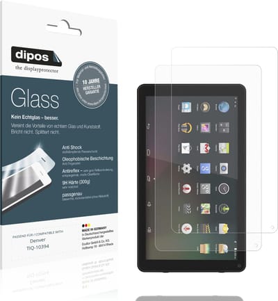 dipos – 2x Matte Pantserfolie geschikt voor Denver TIQ-10394 | 9H Screenprotector