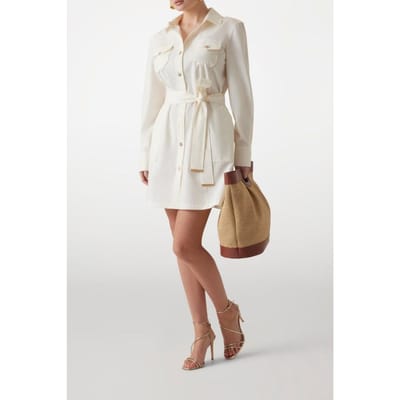 GUESS Marciano By  Pat Safari Dress Sandy Shore Maat: 36 | Blousejurken Outlet | Dames | Wit