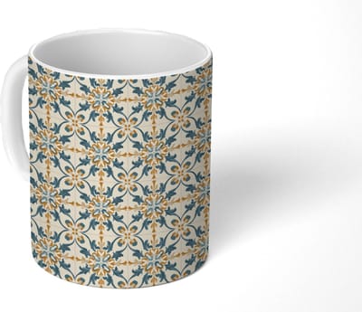 Mok - Koffiemok - Patroon - Klassiek - Kleurrijk - Mokken - 350 ML - Beker - Koffiemokken - Theemok