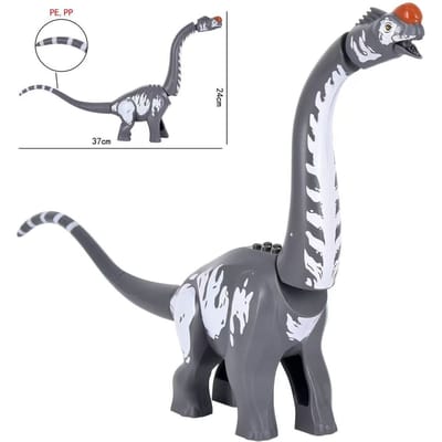 Grote Brachiosaurus Ontdekking Bouwstenen DIY Dinosaurus Dino Bakstenen Set Educatief Speelgoed Voor Kinderen Jongens Kerstcadeaus gray