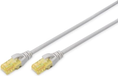 Digitus DK-1613-A-010 RJ45 Netwerkkabel, patchkabel CAT 6A U/UTP 1.00 m Grijs Halogeenvrij, Verdraaide paren 1 stuk(s)