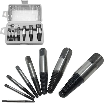 Dailygoods- Schroefuitdraaierset Professionele 8 Stuks - Schroefverwijderaar - Opbergdoos - Gemaakt van Koolstofstaal - Duurzaam - Gebruiksvriendelijk - Schroefextractor