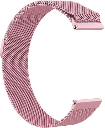 KELERINO. Milanees bandje geschikt voor Fitbit Versa (Lite) - Roze