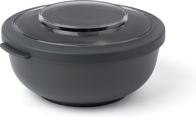 Amuse Tylla Charcoal Lunchbox - 1000ml - Perfect afsluitbaar Vershoudbakje - Lunchbowl met deksel - Saladebox voor onderweg - BPA-vrij – Zwart